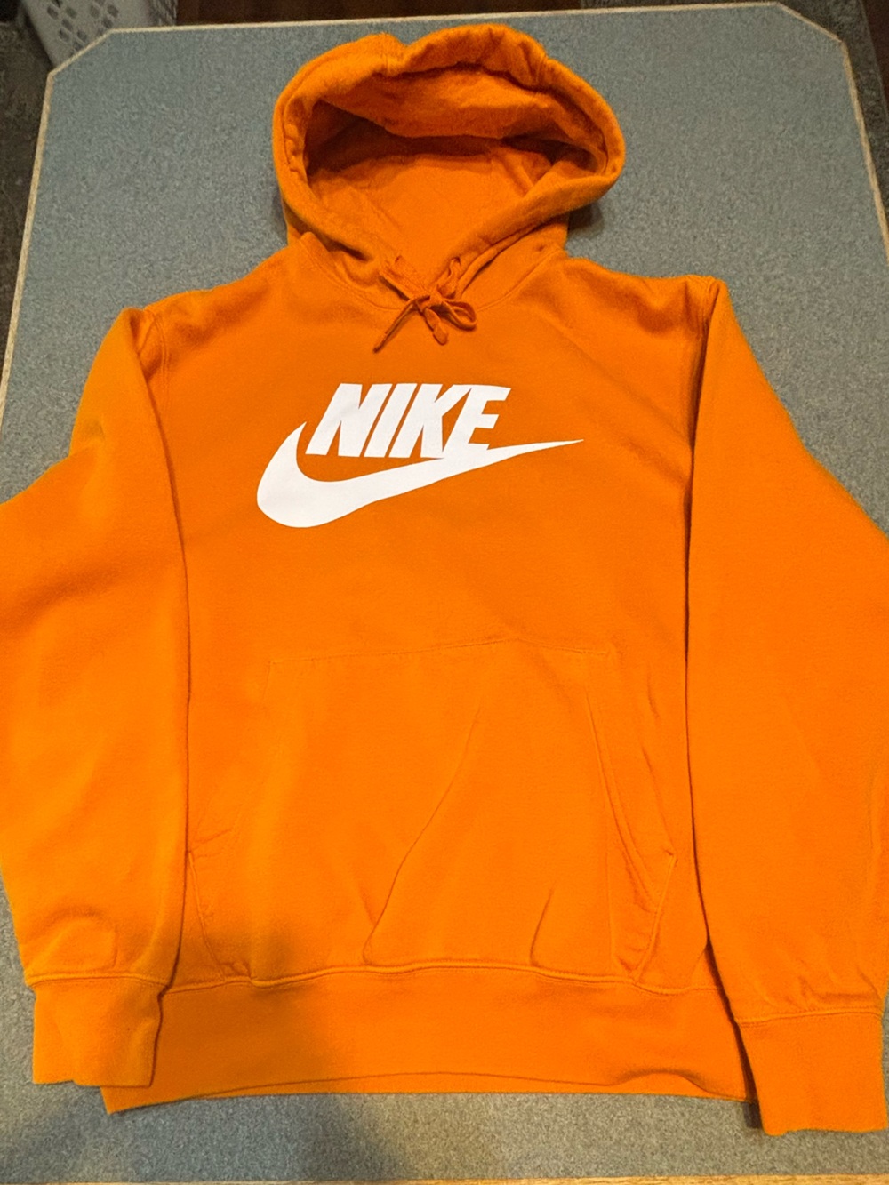 Nike Orange Hoodie with White Swoosh Logo